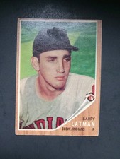 1962 Topps #145 Barry Latman Green Tint Card Poor Cond. Writing On Card...