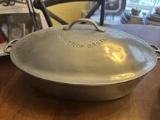 Wagner Ware Sidney O Oval Roaster 265 Drip Drop Baster Cast Aluminum Vintage