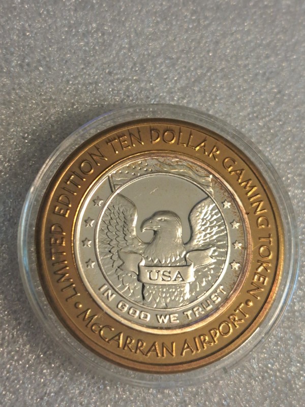 McCarran Airport Silver Strike .999 IN GOD WE TRUST EAGLE 9/11 Token RARE G