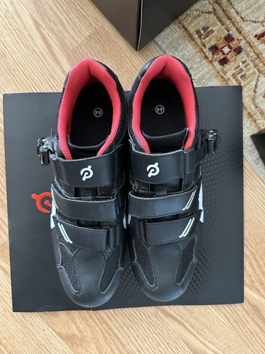 Peloton Fahrrad Bike Schuhe Schwarz Rot Größe EU 44 Herren 10,5