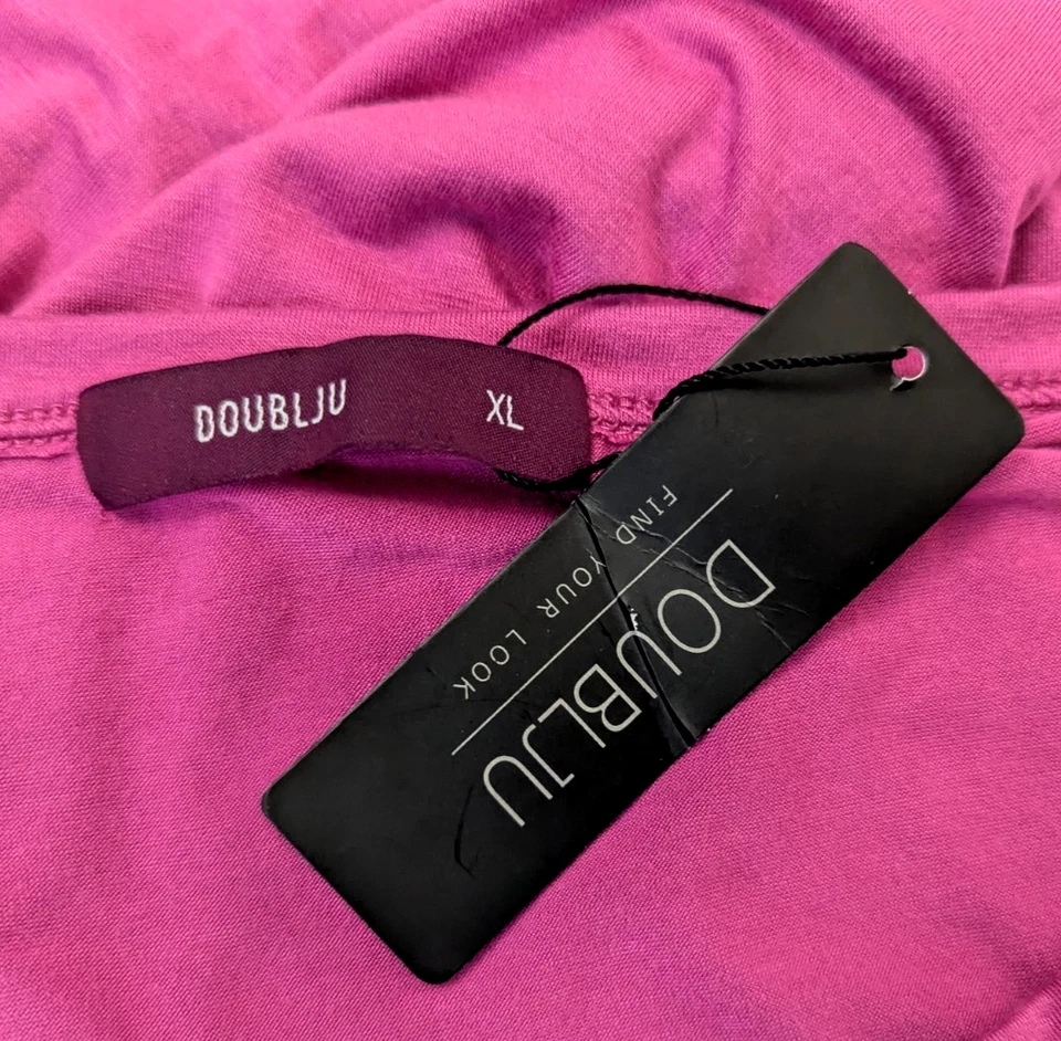 Nuevo Doublju Talla XL Camiseta sin Mangas Punto Rosa Camiseta Elástica 2275 Foto 3 de 4