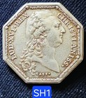 XVIII ème - Rare Jeton de Jeu Argent 31,5mm- A l'effigie De Louis XVI 1780/1785
