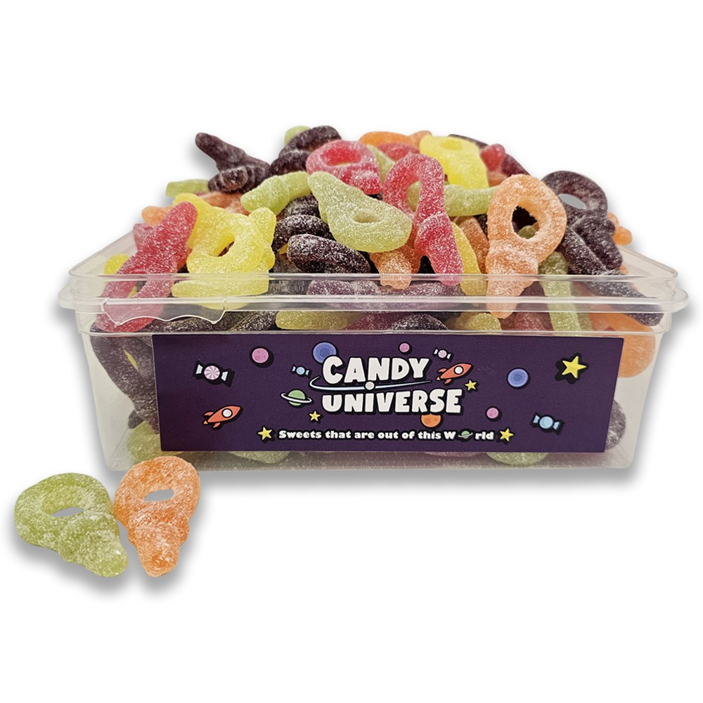 Candy Universe Fizzy Dummies Tub 800g - Tangy Fizzy Jelly Dummies, Soft & Chewy