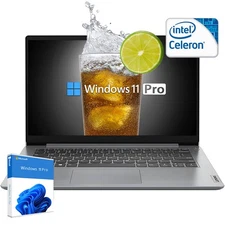 Lenovo Laptop Ideapad 1 14 in 2 cores Intel Celeron 60Hz 4GB RAM 128eMMC Win Pro