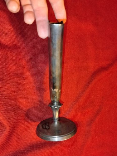 Antique Meriden fan vase silverplate International Silver Co. Dated 1927, nice - Picture 11 of 12