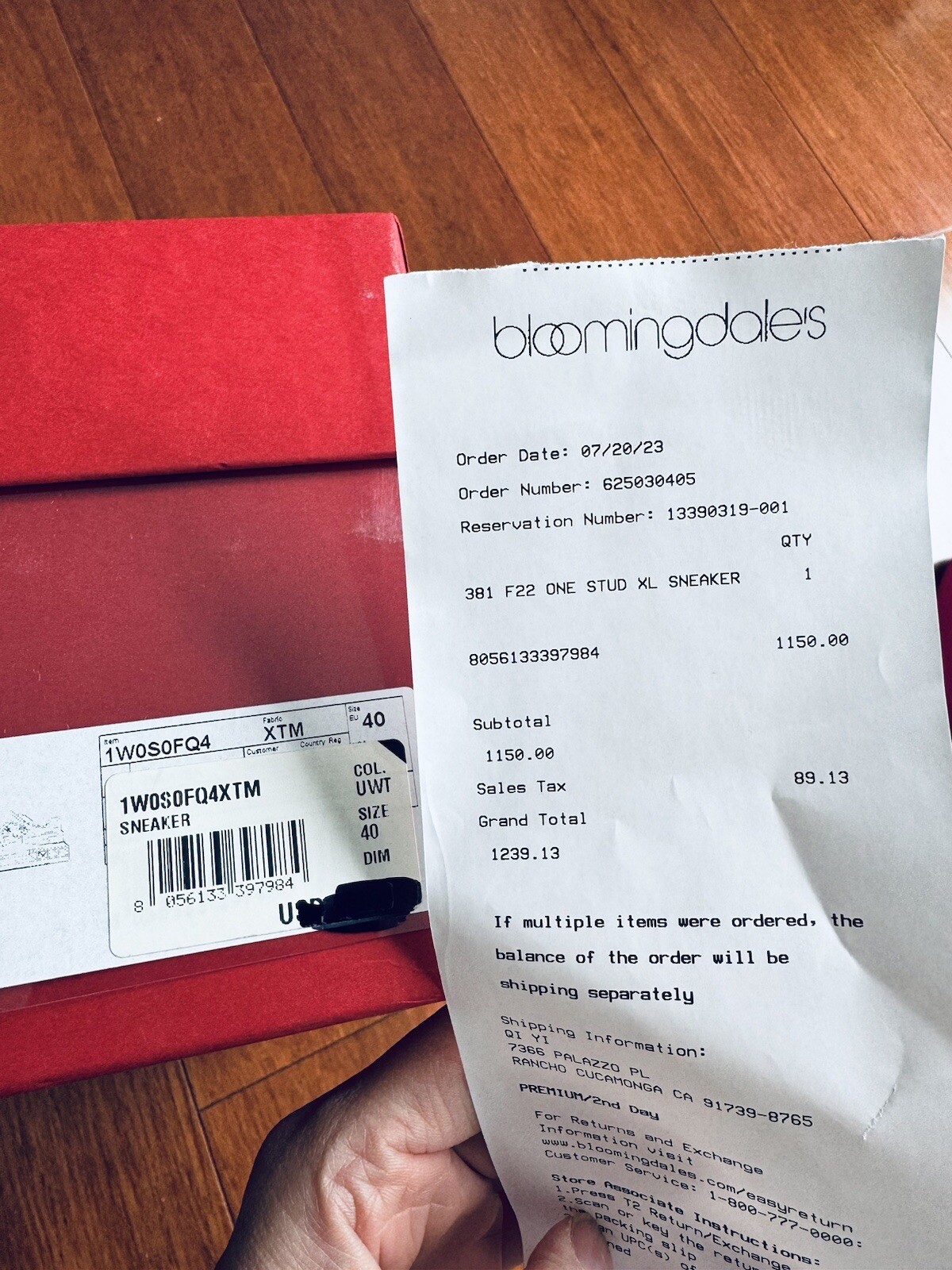 $1150 Valentino Garavani One Stud XL leather Low Top Sneakers EU 40 US 10 thumbnail 17