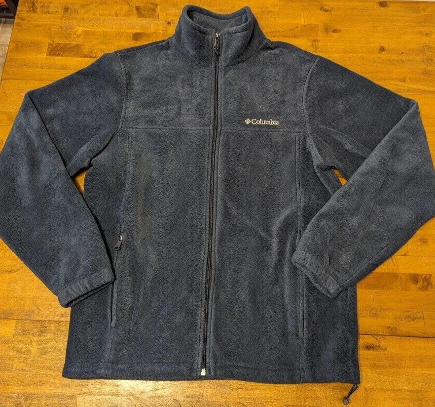 COLUMBIA FLATTOP RIDGE FULL ZIP FLEECE JACKET - Men's Medium M (Blue) EUC