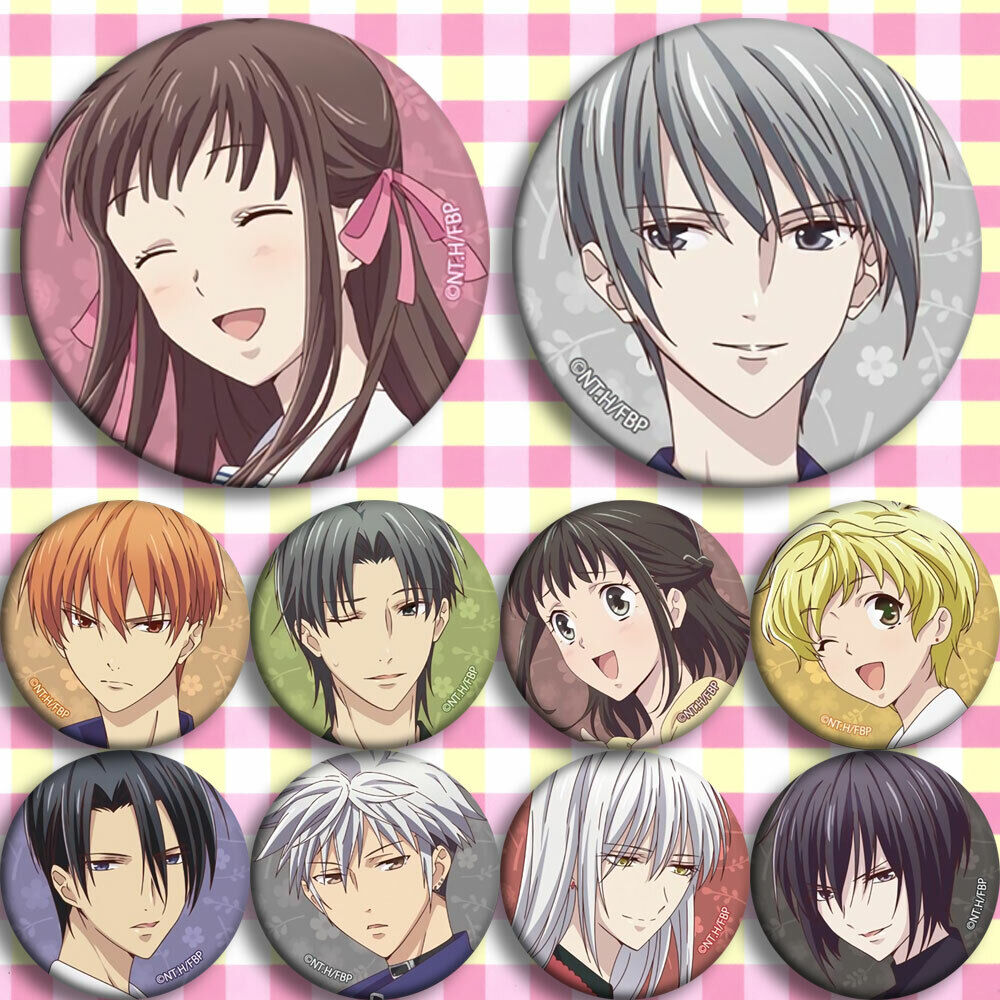 10pcs Fruits Basket Tohru Honda Souma Yuki Souma Kyo Pin Bedge Badge