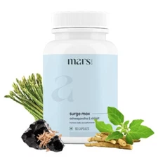 Mars by GHC Surge Max Contains Ashwagandha, Shilajit, Gokshura 60Caps Free Ship