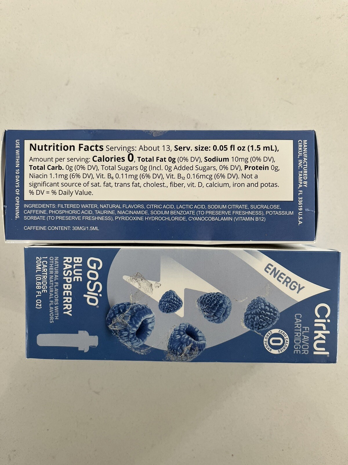 Cirkul Tangy Raspberry Cirkul Blue Raspberry Flavor Cartridges New -Lot of 2- Limited Flavor ...