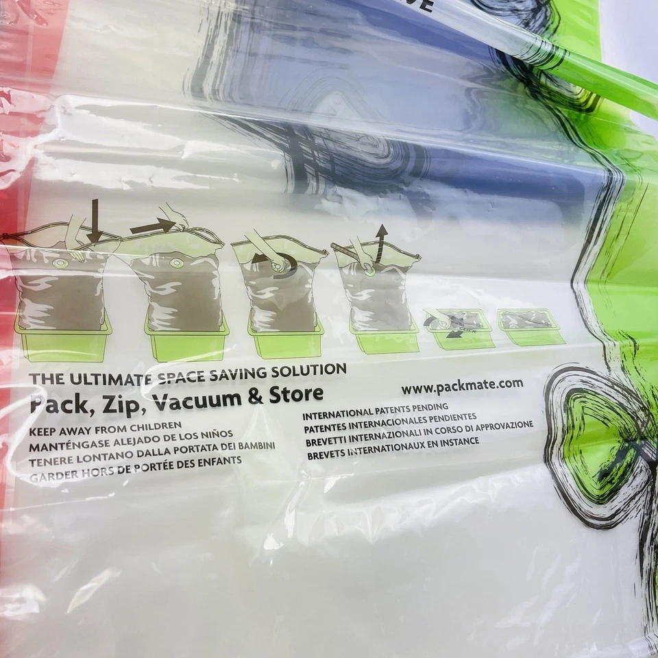 Vacuum Storage Bag Lot Pack Mate Stack & Vac 5 Pc Large Xl Jumbo Space Saving - Image 3 of 4