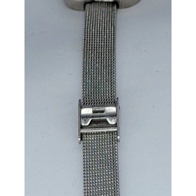 Rumours Ladybug Watch, Silvertone Flower Shaped Case, Metal 