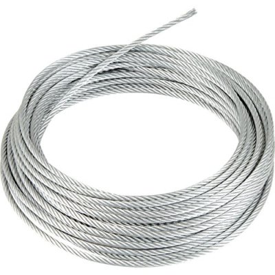 Galvanized Wire Rope Cable  3/16'', 7x19, 100 ft 