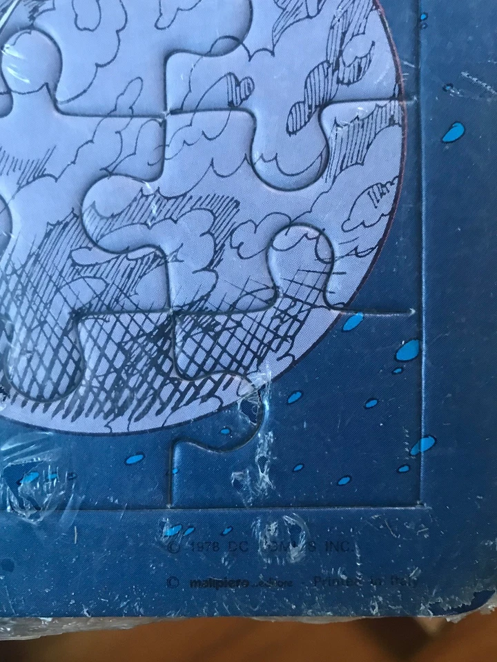 RARO! puzzle ancora blisterato SUPERMAN 1978 amz malipiero originale - Immagine 2 di 2