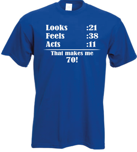 70th Birthday t shirt Funny seventy Birthday T-Shirt - Picture 7 of 11