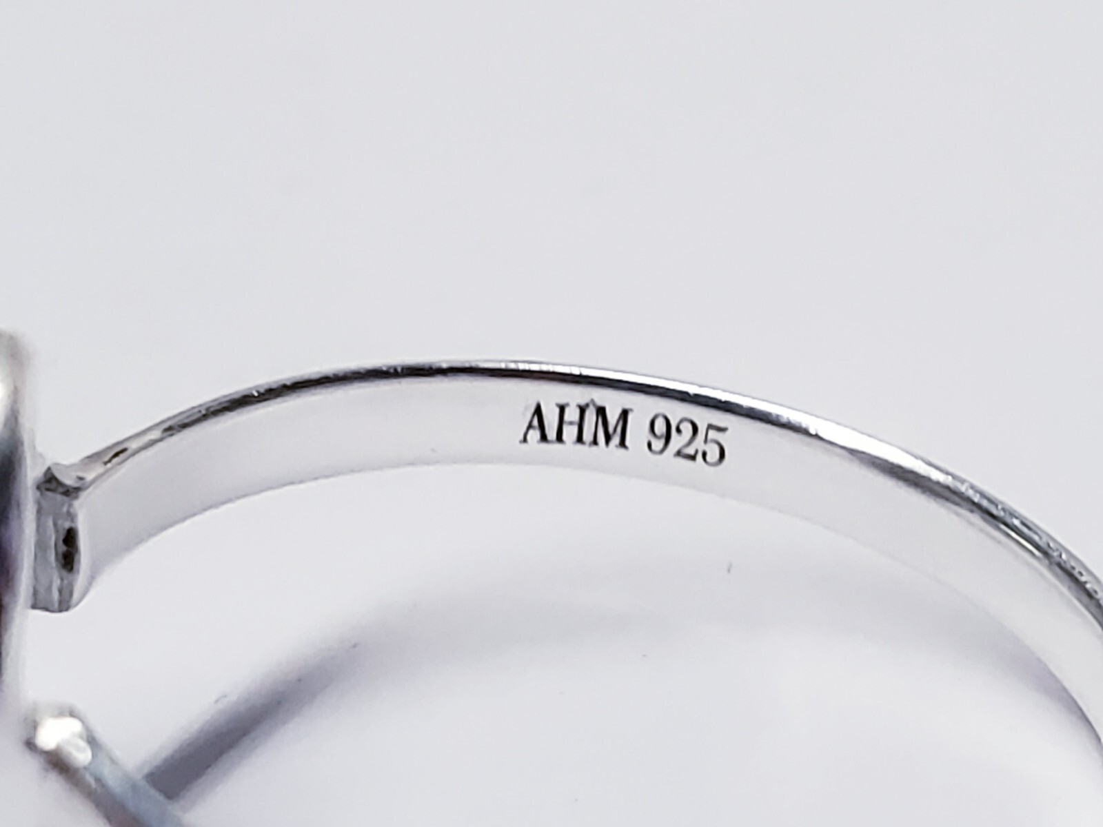 925 OVAL FACETED LABRADORITE STACK RING SIZE 8 - image 4