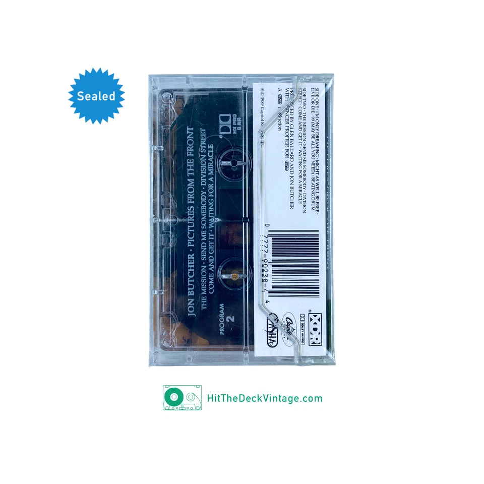 Jon Butcher - Pictures From The Front Cassette Tape (1989) w/ Hype Rock SEALED - Image 2 of 3