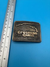 Vintage Crosman Air Guns Coleman Company Brass Belt Buckle By Century Canada