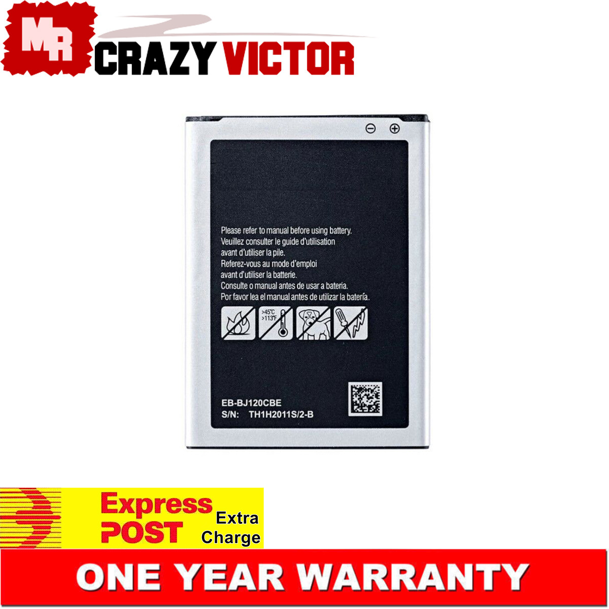 Battery for Samsung Galaxy J1 (2016) SM-J120ZN J120F J120AZ J120H J120M  J120T