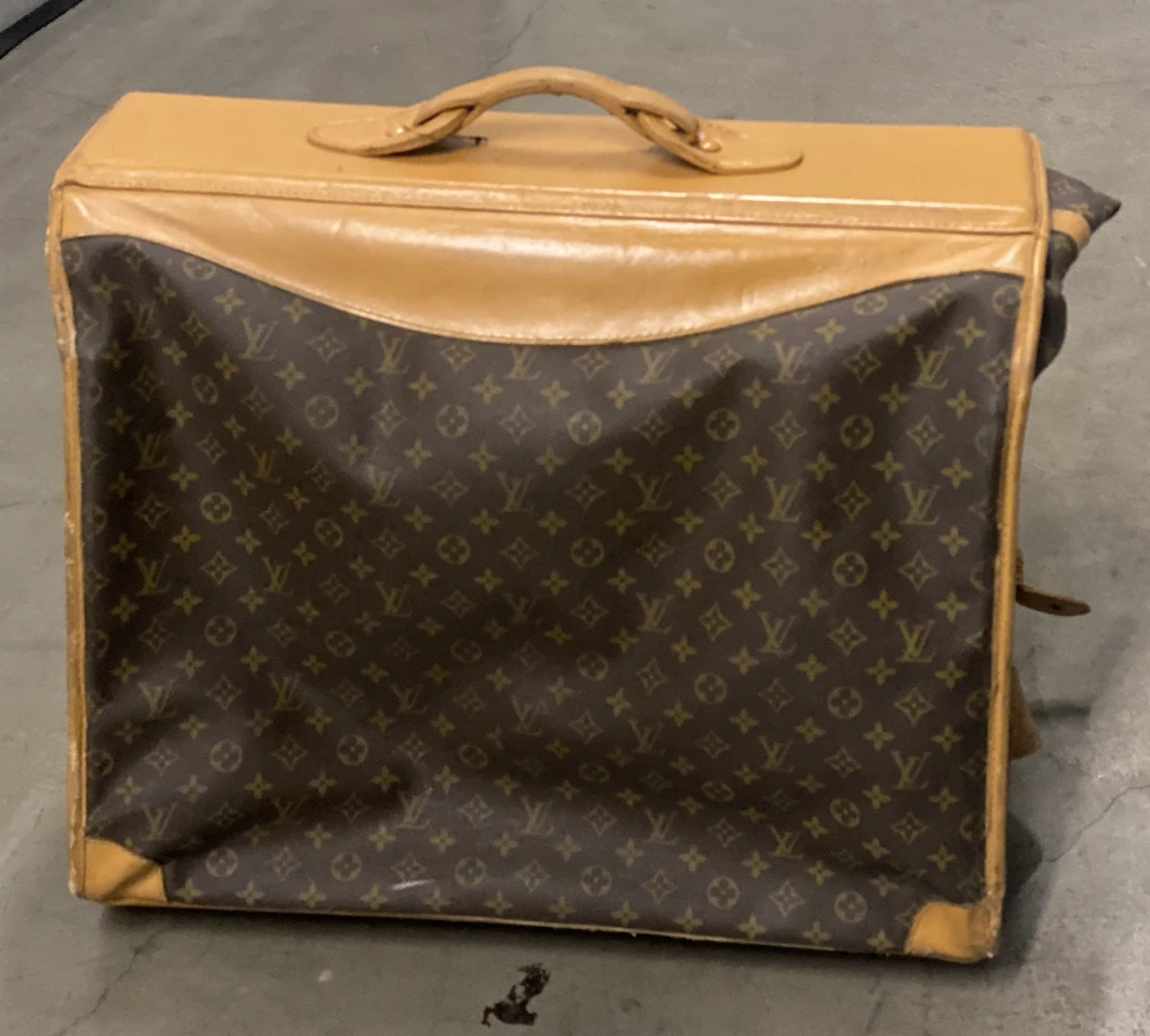 Vintage Louis Vuitton Large Folding Garment Bag Monogram Canvas Luggage