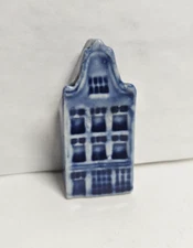 BLUE DUTCH HOUSE #10 HOLLAND DELFTS HOLLAND BLAUW AMSTERDAM MINIATURE CANAL CERA
