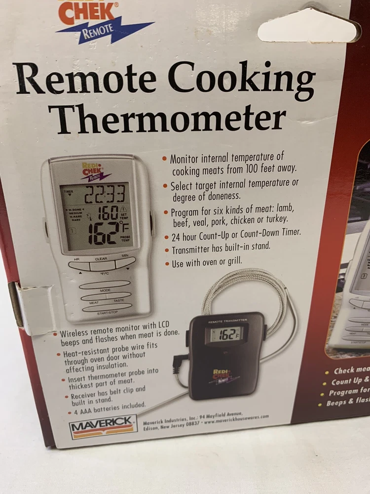 Maverick Meat Thermometer Remote Redi Chek Transmitter & Receiver Clip On Stand