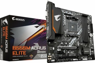 GIGABYTE B550M AORUS Elite Mainboard AMD Ryzen B550 Sockel AM4 MicroATX DDR4 M.2