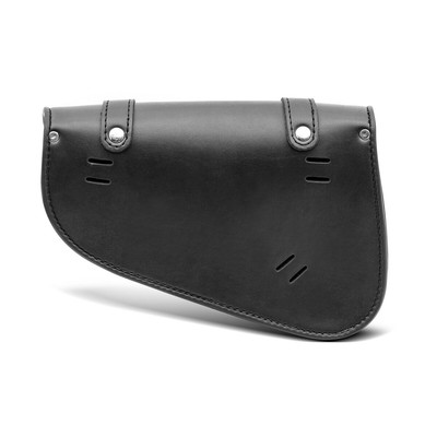 Satteltasche 3L Für Kawasaki Vulcan S/Café – Schwarzes Kunstleder, Universelle Gurtbefestigung