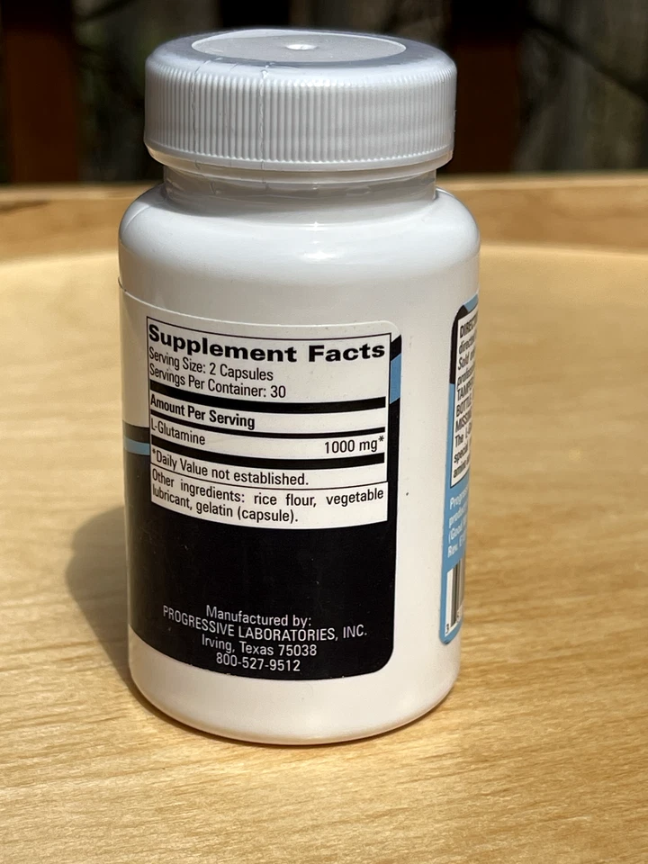 L-Glutamina 60 cápsulas nuevas/sin abrir de Progressive Labs Foto 2 de 4