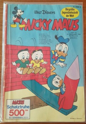 Mickey Mouse / Booklet No. 52 1968 / Original from 28.12.1968 in condition 4+