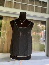 Victoria secret Vintage Black camisole silk/ cotton SizeS/M