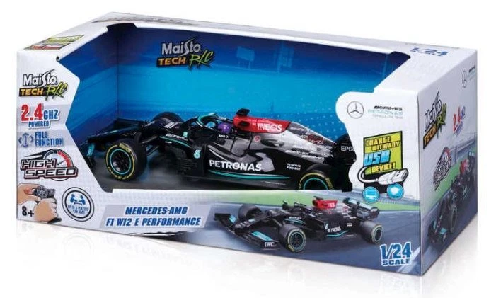 MAISTO-Jouet de voiture télécommandé, modèle de voiture RC, 1/24  authentique, Mercedes-jas Racing F1 Team Formula, Lewis Hamilton, W10, W12,  #44, 2019 - AliExpress