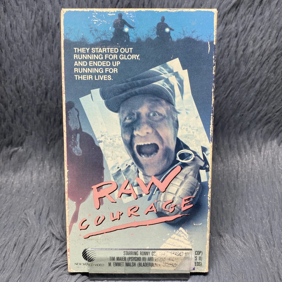 Raw Courage VHS Tape 1983 New World Video Adams Apple Action Movie Rare Film - Image 2 of 4