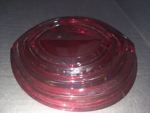 ORREFORS Exo ruby red crystal 11" platter, made in Germany - Picture 4 of 5