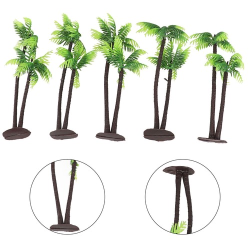 Plastic Coconut Palm Tree For Beach Scenery Aquarium Toy Decoration Ornaments - Picture 6 of 18