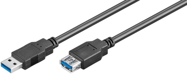 USB 3.0 Verlängerung Kabel Stecker A -> Buchse A Super Speed schwarz 0 6 m 60 cm