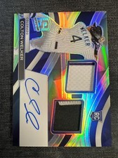 2022 Spectra - Colton Welker - Silver Prizm On Card RC Auto Dual Patch Rockies