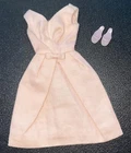 VINTAGE BARBIE PINK COTTON PAK DRESS & PINK OT HEELS