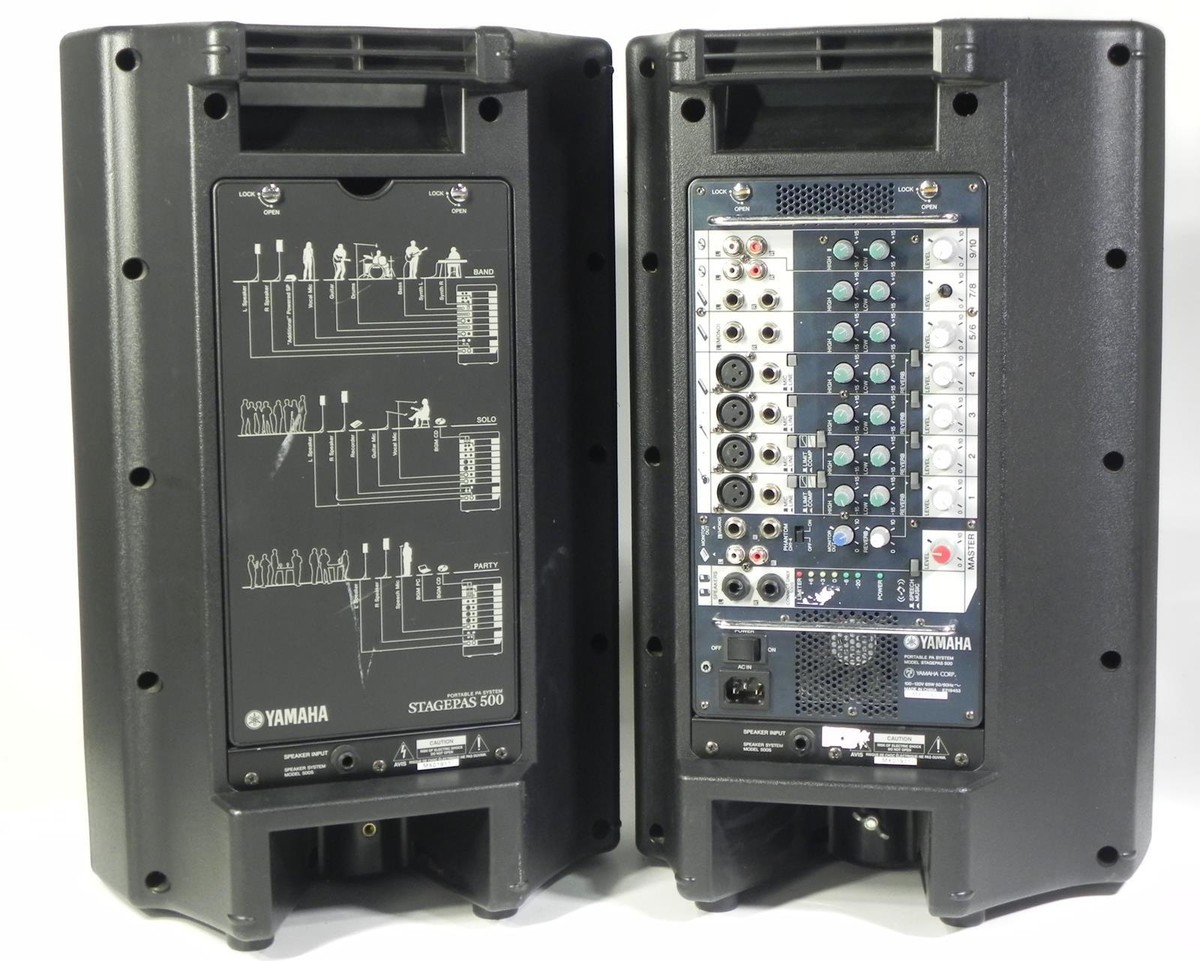 YAMAHA STAGEPAS500　ヤマハ ステージパス500 中古 Yamaha Stagepas 500s Portable PA System 2 Speakers & AMP *1