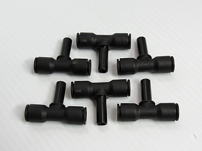(LOT OF 6) MCMASTER-CARR 5779K695 TC09 TUBE STEM TEE FOR 3/8'' x 3/8'' FITTING NEW