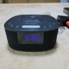 Blackweb Wireless Charging Clock Radio With Bluetooth Speaker 5W