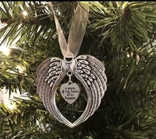 NEW Memorial Christmas Ornament Angel Wings A Piece Of My Heart Is In Heaven
