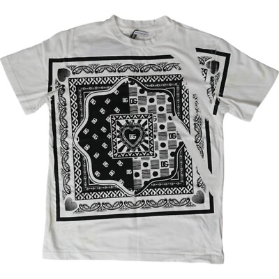 DOLCE & GABBANA 柄プリント スウェット ホワイト トップス XS Dolce & Gabbana DGVIB3 logo-print Cotton Sweatshirt | White