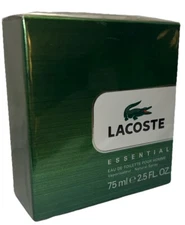 LACOSTE ESSENTIAL for Men Cologne EDT Natural Spray (2.5oz/75 mL) NEW & SEALED