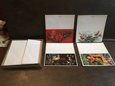 VINTAGE 1950'S BOX SET OF 12 A SUNSHINE CARD CHRISTMAS CARDS UNUSED 4 STYLES
