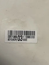 LG Dryer Interface Control Board | EBR71385603 |WMV310