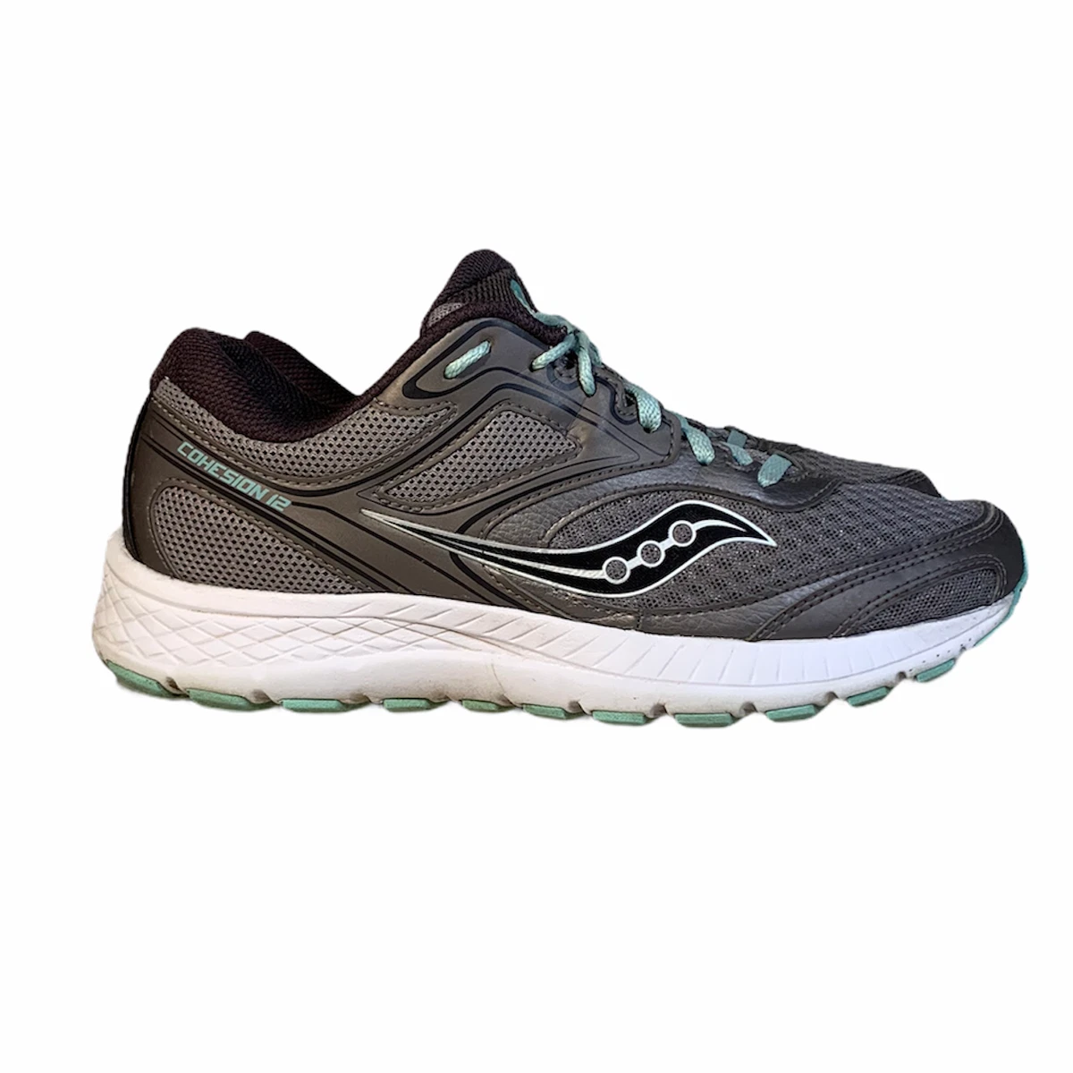 Saucony VERSAFOAM Cohesion 12 Women s Running Shoe Size 8.5 Grey Teal S10471 1