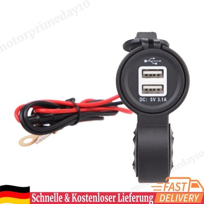 waterproof Motorcycle handle USB soc ket power Phone Charger W/ 60 CM Line