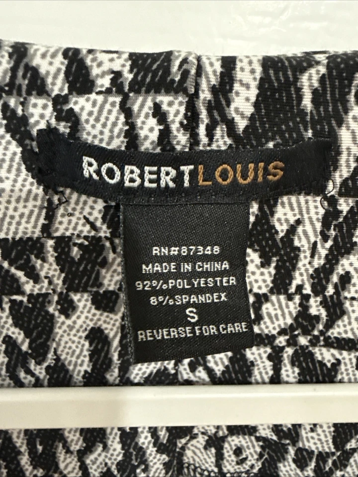 Mameluco para mujer Robert Louis pequeño sin mangas negro/gris patrón múltiple DEFECTUOSO Foto 4 de 4