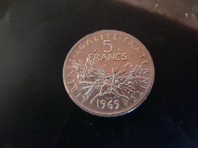 5 Francs Semeuse 1969 Argent SUP - Photo 1/2